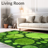 Frog Haven Playful Lily Pad Inspired Accent Green Rug(Green)