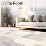 Geometric Design with Cream and Light Gray(Gray)