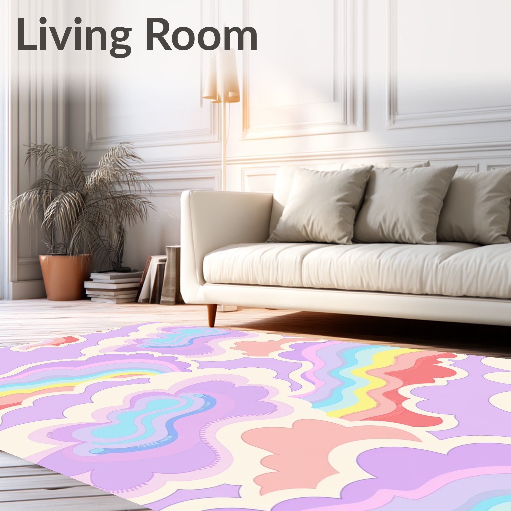 Enchanted Dreamscape Swirl with Whimsical Cloud Formations (Purple) - ODIKA