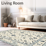 Contemporary Black Featuring Whimsical Floral in Beige(Beige)