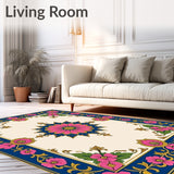 Throw with Victorian Era Inspired Floral Medallions (Pink)