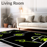 Professional Layout Floor with Penalty Box Graphics(Black)