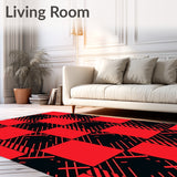 Festive Checkered Holiday Welcome with Traditional Plaid Design(Red)