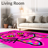 Festive Cat Outline with Twinkling Light Motif and Playful Charred Accents(Pink)