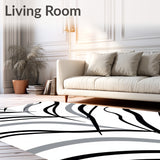 Chevron Waves with Contemporary Abstract Flourishes(Black)