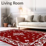 Baroque Floral Scrollwork with Faded Petal Embellishments (Red) - ODIKA