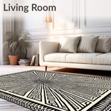 Burst Radial with Symmetrical Ornamental Design(Beige)