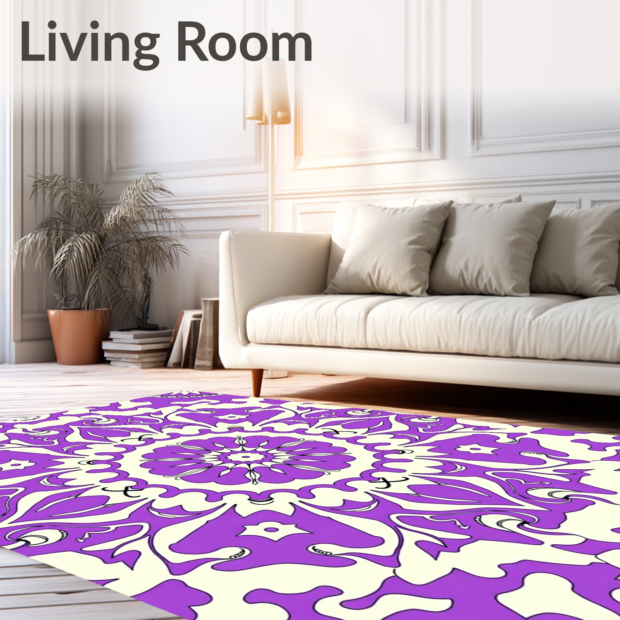 Bloom with Symmetrical Floral Arrangements (Purple) - ODIKA