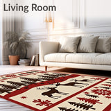 Woodland Cabin Hearth Protection with Deer Design(Brown)