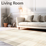 Ivory Beige Intersecting Lines Modern Abstract Geometric Design(Beige)