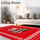 Jolly Saint Nick Hearth Wonderland Holiday Fireplace Festive(Red)