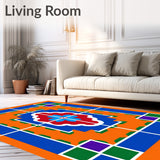 Eclectic Mosaic Welcome Displaying Kaleidoscope Blocks(Orange)