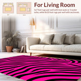 Bold Hot Pink Zebra Stripe with Dynamic Black Swirls(Pink)