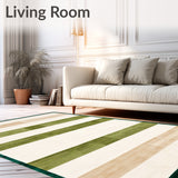 Geometric Patterned Beige Green Accent(Beige)