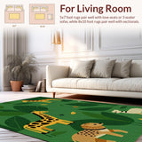 Ultra Soft Area Rug, Non Slip, Stain Resistant, Washable Area Rugs for Living Room, Bedroom, Stylish Christmas Living Room Washable Area Rug(Green)