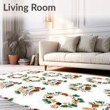 Traditional Pine Cone Wreath Motif Slip Resistant Decorative(Green)