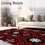 Festive Snowflake Mosaic Accent with Interlocking Motifs(Black)