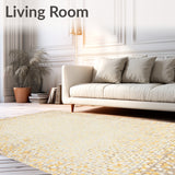 Contemporary Spotted Area Neutral Tones Abstract(Yellow)