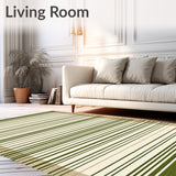 Backyard Oasis Easy Clean Striped Patio Beige Moss Green(Beige)