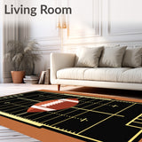 Gridiron Yard Lines Football Pigskin Motif(Green)