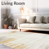 Contemporary Beige Distressed Area With Artistic Faded(Beige)