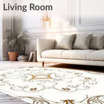 Scrollwork Botanical Ornate Luxury Aristocratic Embellishment (Beige) - ODIKA