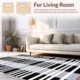 Chic Monochrome Stripe for Stylish Indoor Spaces(Black)