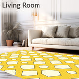 Honeycomb Hexagonal Motif with Contemporary Abstract Style(Yellow)