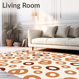 Abstract Animal Inspired Design with Spotted and Delicate Interlocking Details(Beige)
