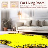 Charming Yellow Sun Motif(Yellow)