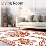 Harvest Bloom Medallion Featuring Layered Floral Silhouettes (Brown) - ODIKA