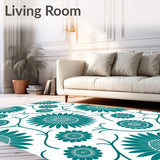 Floral Botanical Artistic Swirl Decorative Sublime (Blue)