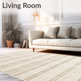 Beige Textured Chevron(Beige)