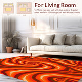 Flame Wave Luxurious Sophisticated Artistic Plush(Orange)