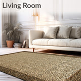 Beige Leopard Spot Area Modern Large Non Shedding(Beige)