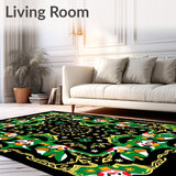 Festive Yuletide Elves with Twinkling and Holiday Parcel Illustrations(Black)