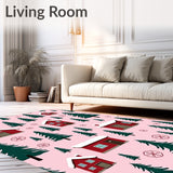 Cabin Pine Tree Landscape(Pink)