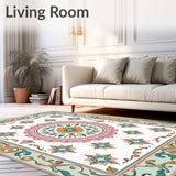 Ornate Palais Arabesque Motif with Flourishes and Vintage Charm(Pink)