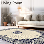 Traditional Rosette Medallion Dining (Beige) - ODIKA