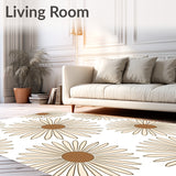 Delicate Daisy Medallion Boho with Floral Accents(Brown)