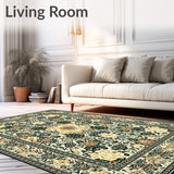 Geometric Floral Area for Wooden Stairs(Beige)