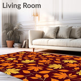 Autumn Maple Leaf Cascade Semi Circle Entryway Accent(Orange)
