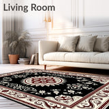 Ornamental Medallion Tapestry with Traditional Artistry(Black)