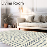 Harmony Weave Area Two Tone Geometric Beige & Navy(Beige)