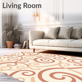 Plush Swirl Area With Elegant Texture(Beige)