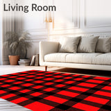 Festive Buffalo Check Door Holiday Plaid Design(Red)