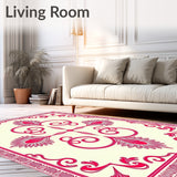 Arabesque with Flowing Curves and Traditional Ornamental Style(Pink)