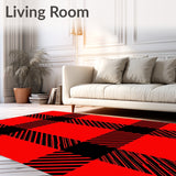 Festive Holiday Buffalo Lattice Welcome(Red)