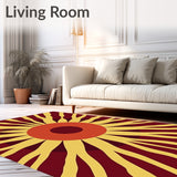 Mid Modern Sunburst Area in Copper Gradient Tones(Yellow)