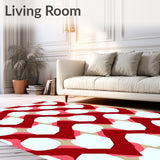 Modern Stripe Featuring Bold Interlocking Zigzag Design (Red)